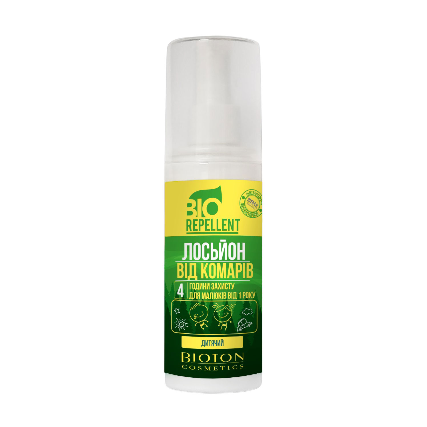 Дитячий лосьйон-спрей від комарів Bioton Cosmetics BioRepellent 4 години захисту, від 1 року, 100 мл